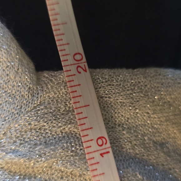 New Dana Buchman Women's XL Silver Metallic Lightweight Button-Up Cardigan - Picture 10 of 11